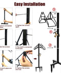 Freestanding Outdoor Hose Holder Stand With Brass Faucet assembly guide with step-by-step installation instructions.