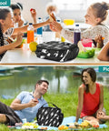 Retro Lightning Bolt Pattern Insulated Lunch Bag For Work School Travel On The Go Carrier With Thermal Insulation And Easy Clean Interior Durable Polyester Keeps Meals Fresh All Day, black, school and picnic use