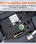 Top Shelf Heat Shrink Label Tape Compatible With Brother P Touch, 0.92 inch, white tube placement in printer.
