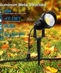 Totally Lit Ultra Bright Low Voltage Outdoor LED Landscape Lights With Connectors in garden, aluminum structure, 1000 Lumens