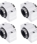 Premium Double Seal Linear Ball Bearing Slide Blocks Featuring Slick Smooth Gliding Action Built Tough For 13mm Shafts SCV13UU in four pack