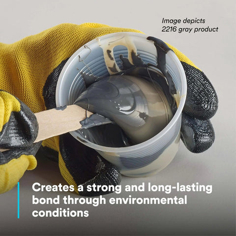 Mixing Epoxy Adhesive 2216 Part B/A, Translucent High-Performance Heat-Resistant Bond for Metals, Plastics, Ceramic, Glass, Masonry, 946.4 mL