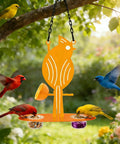 Oriole Bird Feeder Hanging Outdoor Decor With Clear PP Bowl Perch And Attachment Prongs For Clementines Mandarins And Oranges