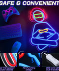 Gamer Neon Sign For Wall Decor 3D Dimmable USB Powered With 8 Modes Control Transparent Light Up Sign on wall with controller