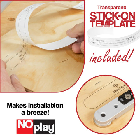 Installation of NoPlay Aluminum Miter Bar With Expandable Glides, 17 Inch, Standard Three Quarters By Three Eighths Inch Miter Slot
