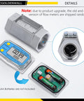 2-Inch Turbine Fuel Flow Meter Digital Readout For Diesel And Kerosene with aluminum body and LCD display components shown