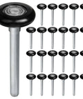 24 Pack 1.8 Inch Nylon Garage Door Rollers With 4.7 Inch Stem 6200ZZ Sealed Bearing Eight Ball Design Quiet Durable Replacement For Standard 2 Inch Track Garage Doors Black