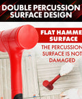 Dead Blow Hammer Set With 16 Ounce 27 Ounce And 45 Ounce Heads Red And Black Shockproof No Rebound Mallet with flat surface