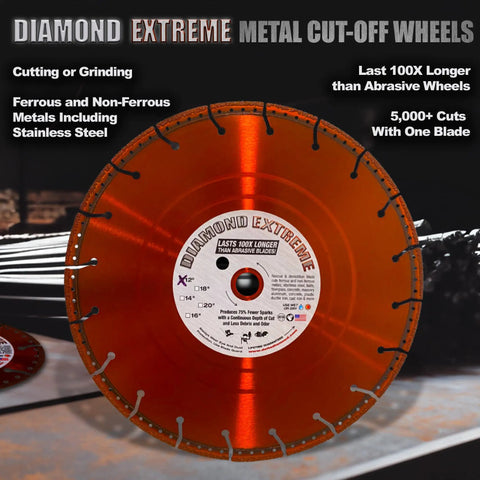 Heavy Duty Diamond Cut Off Wheel 12 Inch For Metal Cutting All Purpose Diamond Blade Vacuum Brazed For Rebar Steel Iron