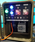 Level Up Your Trade With This Rugged Micro810 Plc Training Kit Featuring A Crisp LCD Screen And Portable Weatherproof Case To Master Ladder Logic Using Connected Components Workbench Software With Zero Fuss. Internal components of a rugged PLC training kit with buttons and lights.