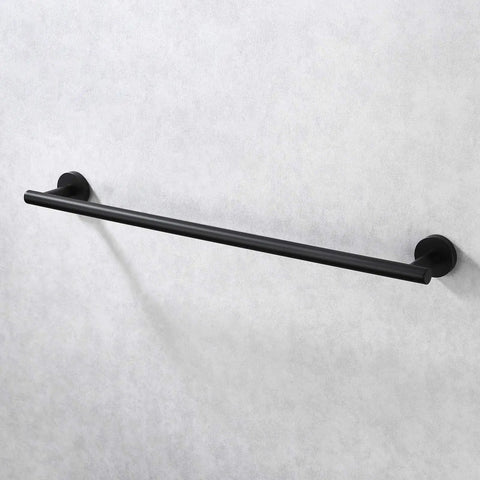 Matte Black Towel Bar Wall Mount For Bathroom And Kitchen No Fuss Easy Install 23.6 Inch Stainless Steel Rustproof SUS304