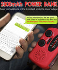 Emergency Hand Crank Radio With LED Flashlight AM FM NOAA Weather Radio 2000mAh Power Bank USB Charging in use during power outage