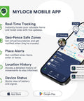 No Stress Gps Locator And 4G Tracker For Keys Wallet Luggage And Little Ones Featuring Live Position Updates Splash Proof Housing And Pre Installed Sim Card mobile app interface showing tracking features.