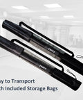 2 Pack 35 Inch Foam Practice Swords For Martial Arts Training Sparring Set With Carry Bag in storage bags