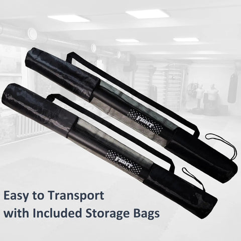 2 Pack 35 Inch Foam Practice Swords For Martial Arts Training Sparring Set With Carry Bag in storage bags