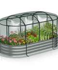 Raised Garden Bed With Self Watering System For Easy Outdoor Growing 6x3x1 Ft Elevated Planter Boxes With Mesh Cover Ideal For Vegetables Flowers Herbs In Backyard Or Patio