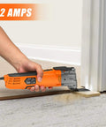 Beast Oscillating Multitool Kit 4.2 Amp with 5 Degree Oscillation cutting wood near door frame