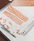 Copper Rivets And Burrs Kit For Leather Working 116 Pcs With Size 9 And Size 12 Burrs Rivet Setter Tool And Hole Punch Cutter