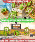 Crocheted amigurumi plant plushies and hanging decorations from Beginner Crochet Kit For Amigurumi And Plant Plushies, All-In-One Starter Set With Step-By-Step Video Guides, 6 Color Yarn Pack, Ergonomic Crochet Hook, Safety Eyes, Stuffing, Yarn Needle, Stitch Markers, And Hanging Planter Props