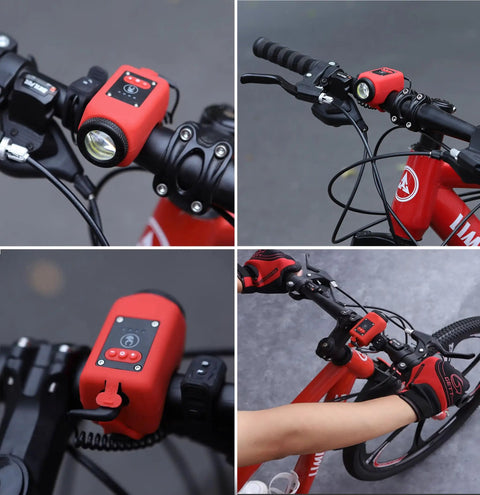 2 In 1 Bike Light And Horn With 110dB Siren Rechargeable Headlight For Night Riding Waterproof Handlebar Mount 5 Sound Modes Ideal For Ebikes And Scooters For Adults And Kids