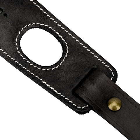 Thumb loop detail on Slip On Rifle Sling With Cartridge Holder Leather Gun Strap With Swivels And Thumb Loop Adjustable Carry Strap