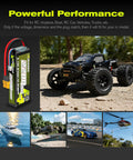 3S LiPo Battery 2200mAh 11.1V with XT60 Connector for RC Car Truck Buggy Truggy Racing Hobby Models 1 Pack shown with RC car