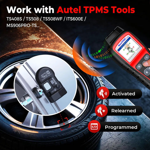 MX Sensor 315 Plus 433MHz Universal TPMS Sensor For Cars And SUVs Tire Pressure Monitoring System EZ Install Relearn Ready on wheel