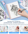 All-In-One Cute Spiral Notebook Set For Women And Bible Journal Lovers with sketching and writing examples