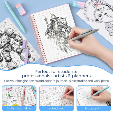 All-In-One Cute Spiral Notebook Set For Women And Bible Journal Lovers with sketching and writing examples