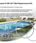 Upgraded 360 380 Pool Cleaner Belt Replacement Kit Fits Polaris 360 And Polaris 380 Robotic Cleaners shown by a pool