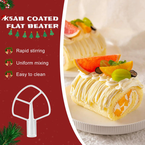 3-Piece Tilt-Head Stand Mixer Attachments Set for Kitchen Mixers Featuring K5AB Coated Flat Beater, cake decoration result