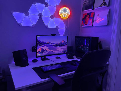 Mushroom Shaped LED Neon Night Light Sign For Game Room And Man Cave Decor With Red Glow Vibe Dope NPC Style Neon Wall Sign for Bedroom