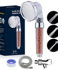 High Pressure Filter Shower Head With Hose Ionic Mineral Balls For Skin And Hair Health Alkaline Water Softens Hard Water