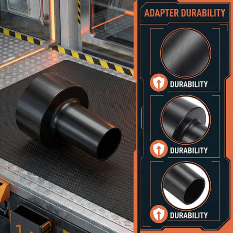 Vacuum Hose Adapter Two And A Half Inch To One And A Quarter Inch For Shop Vacuums Wet And Dry Black Converts Small Attachments To Large Hose