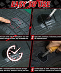 Steps to use Vulcanizing Cement 8.5Oz All Purpose Tire Repair Glue With Brush for sealing tire punctures