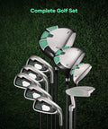 9 Piece Complete Golf Club Set For Beginners And Weekend Golfers With Steel Shafts This All In One Package Includes Driver Fairway Wood