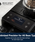 Rivelia Automatic Espresso Machine With Built In Burr Grinder And Milk Frother one-touch control panel and bean hopper