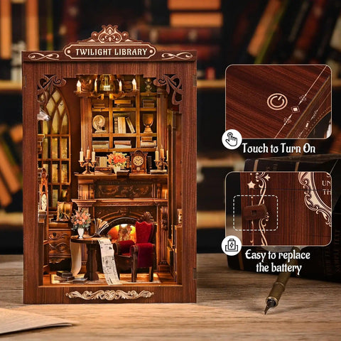 DIY 3D Wooden Book Nook Kit For Adults Teens And Beginners A Miniature Tiny House For Bookshelf Decor An Awesome Gift