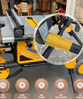 Yellow Table Saw Vacuum Adapter Connects Two And A Half Inch Table Saw Outlet To One And Seven Eighths Inch Shop Vac Hose