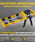 Dual Component Adhesive Applicator For High Viscosity Epoxy And Adhesives 22 Oz Cartridges 26 To 1 Thrust shown on table