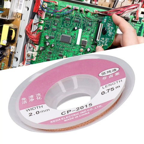 Desoldering Solder Wick Copper Braid For Tin Absorption And Removal On PCB Boards, red copper desoldering rope with high heat response