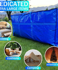 Massive 66 Gallon Extra Large Storage Bag With Zipper And Tough Handles, Heavy Duty Foldable Duffle Bag For Travel Or Moving