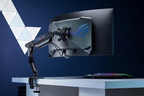Legit Heavy Duty Monitor Arm With Sleek Cable Routing, Smooth Tilt And Swivel Flex, Takes Displays Up To 39 Inches, Ergonomic Vesa Mount for a clean workspace.