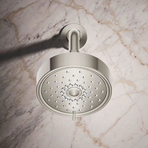 Purist Three-Function Showerhead With Full Coverage, Pulsating Massage And Silk Spray, 2.5 GPM High-Pressure Flow