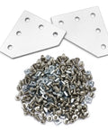 Sturdy Built To Last 2020 Aluminum Extrusion Connector Set With 5 Hole T Shape Joint Plates M5 Nuts And Screws Wrench Included For 2020 Series Aluminum Profile DIY 3D Printer Frame Build, two 5-hole plates and M5 fasteners