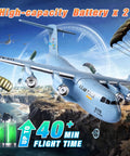 C17 Globemaster III RC Plane Ready To Fly 2.4 GHz Remote Control Aircraft With 6 Axis Gyro Stabilizer flying over cliffs