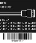 Illustration of Torx HF Zyklop 3 Bit Socket Set One Half Inch Drive Holding Function 9 Piece Non Impact Sockets