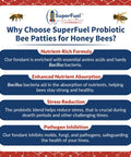 Probiotic Bee Food Patties For Strong Hives Higher Honey Yield And Real Nectar Nutrition Winter Feed For Dearth And Stress Periods 30 Bars overview chart