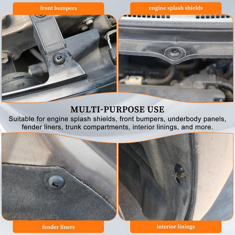 Heavy Duty Nylon Universal Zip Tie Buckles For Cars Upgraded Automotive Zipper Clips And Fender Zip Ties Fasteners Dome Head