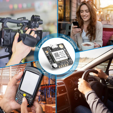 Two Pack GT U7 GPS Module For Drones And Microcontrollers with camcorder, mobile phone, and PDA in various applications